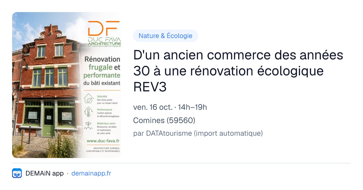 D'un ancien commerce des années 30 à une rénovation écologique REV3 — Comines