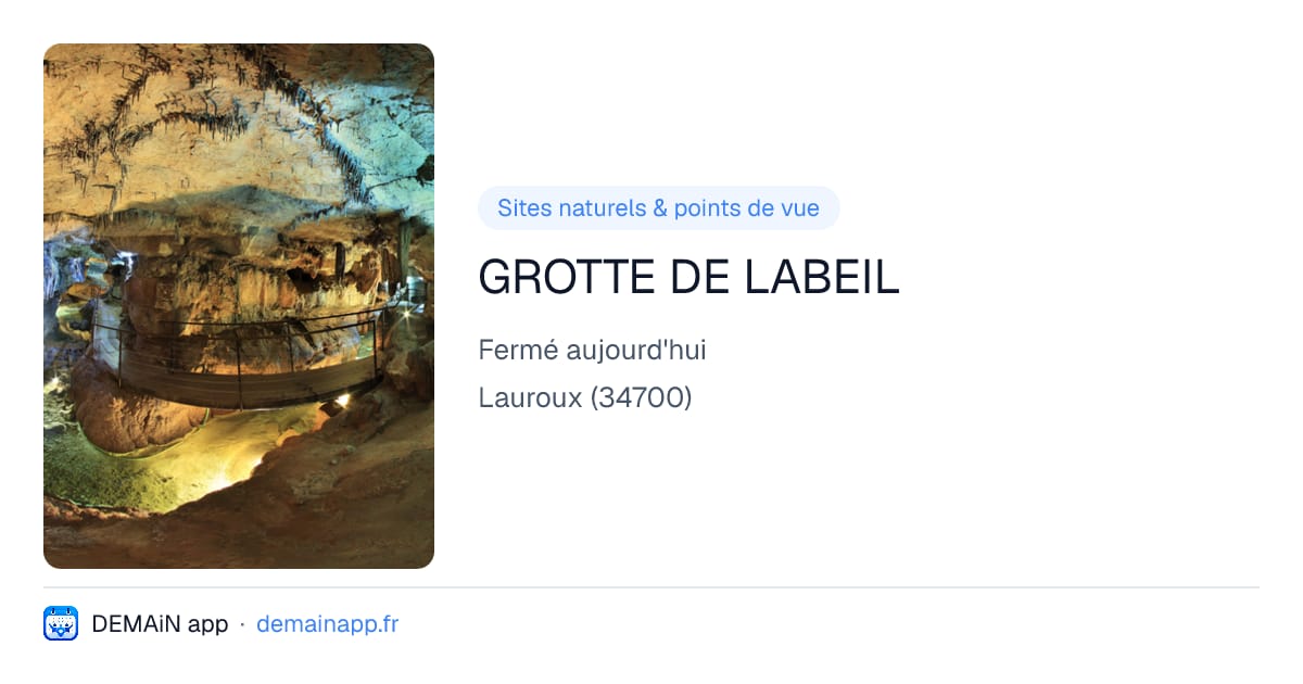 GROTTE DE LABEIL — Lauroux