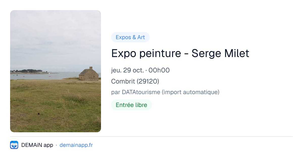 Expo peinture - Serge Milet — Combrit