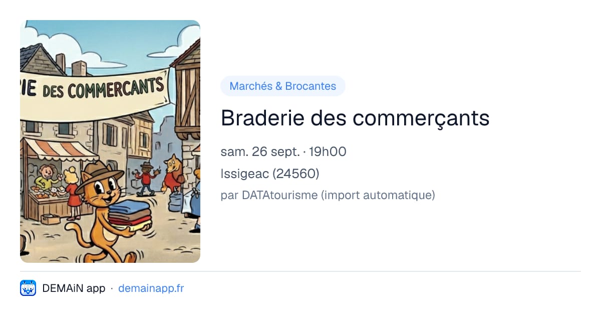 Braderie des commerçants — Issigeac