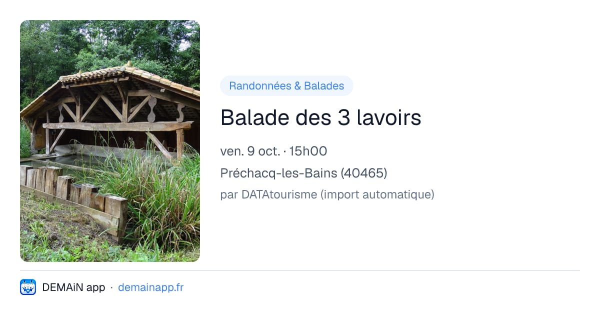 Balade des 3 lavoirs — Préchacq-les-Bains