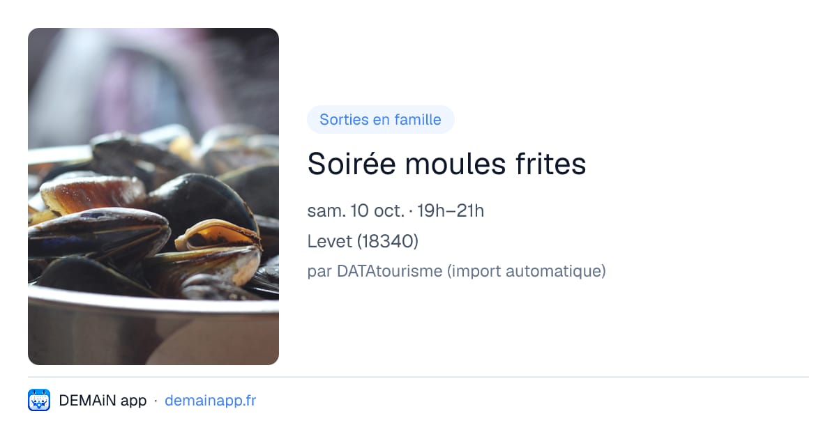 Soirée moules frites — Levet