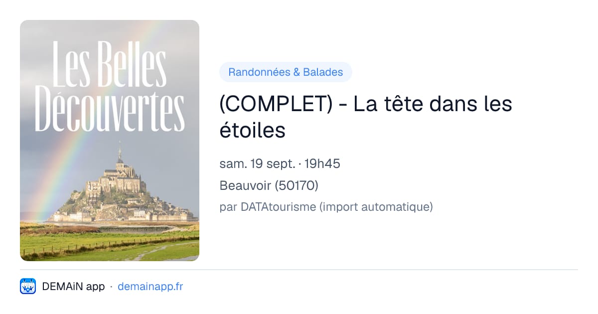 (COMPLET) - La tête dans les étoiles — Beauvoir