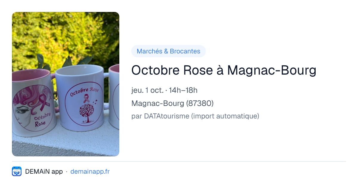 Octobre Rose à Magnac-Bourg — Magnac-Bourg