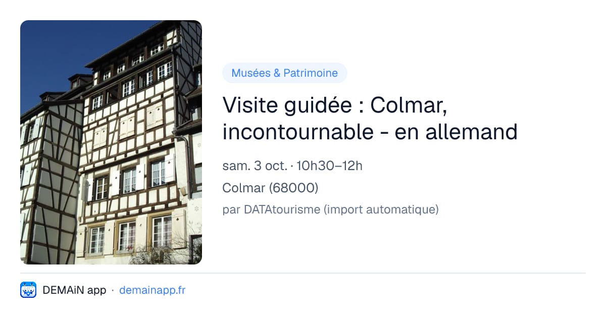 Visite guidée : Colmar, incontournable - en allemand — Colmar