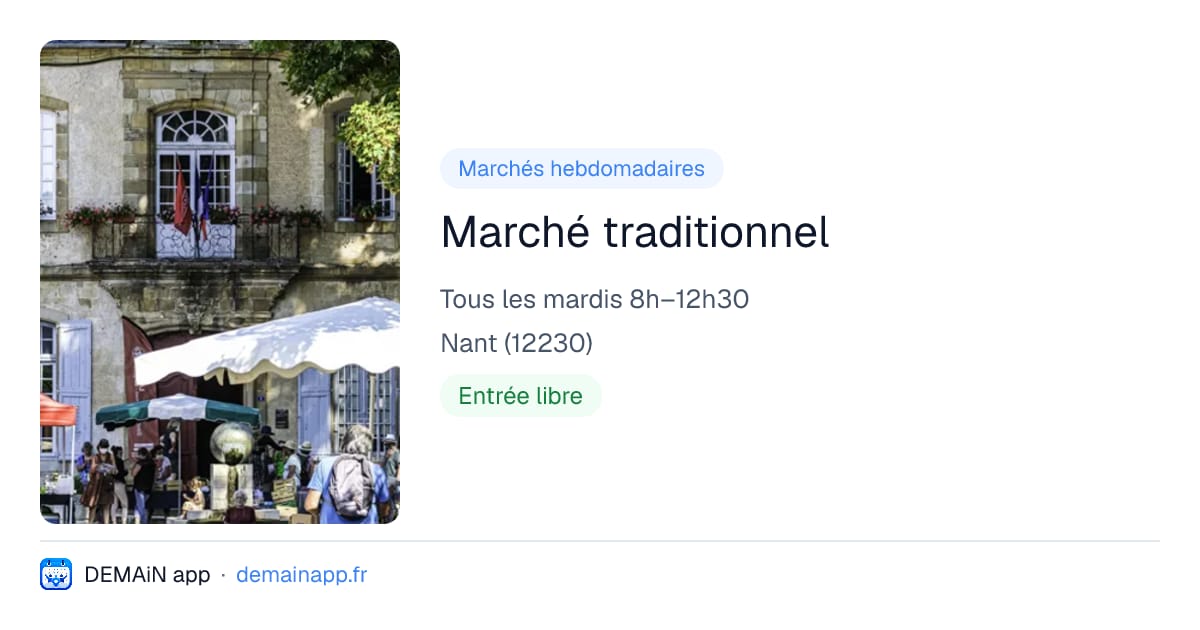 Marché traditionnel — Nant
