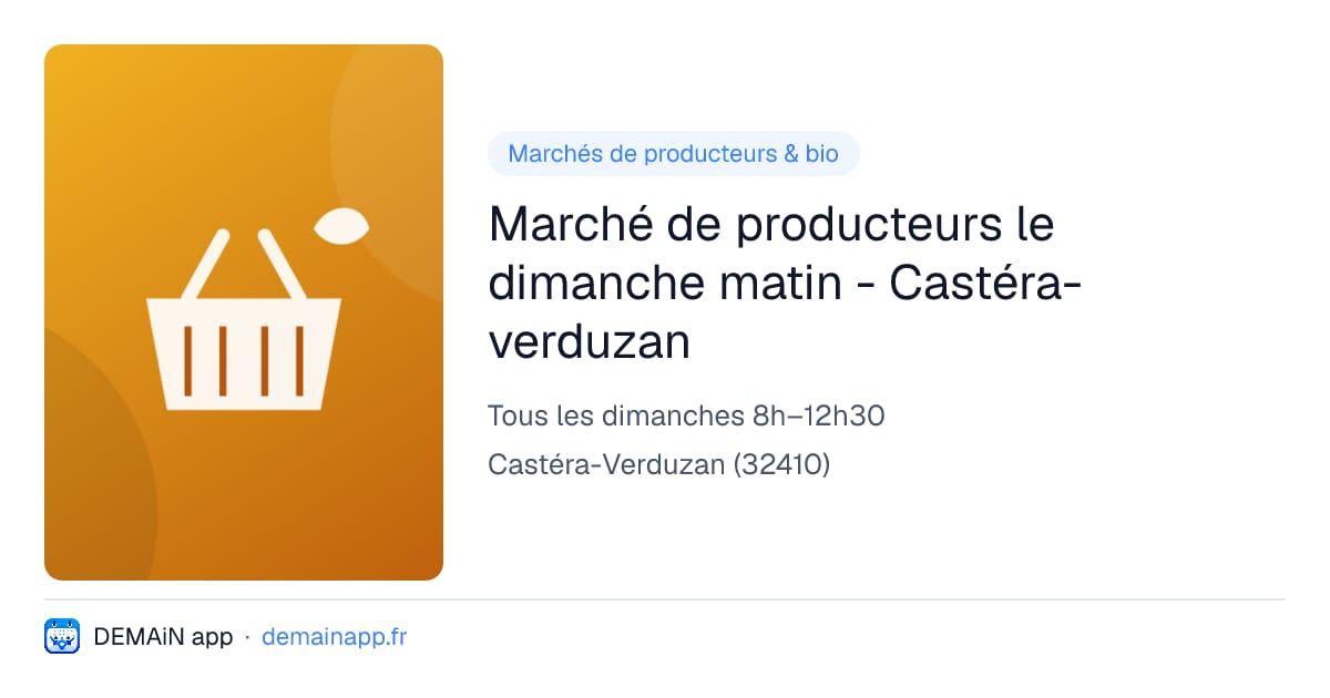 Marché de producteurs le dimanche matin - Castéra-verduzan — Castéra-Verduzan