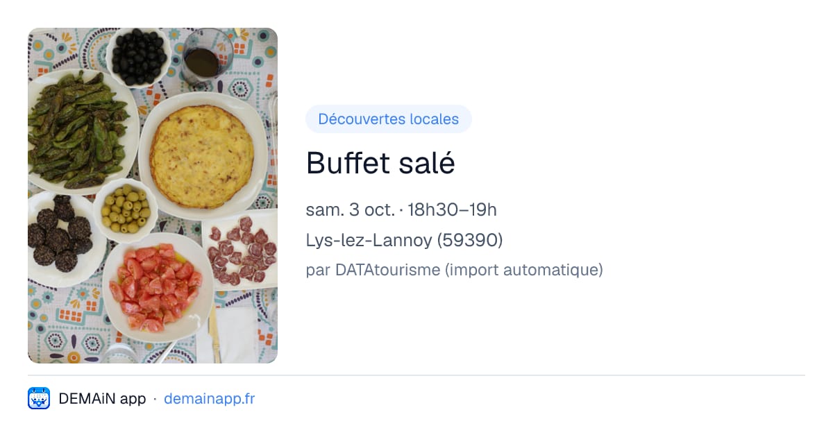Buffet salé — Lys-lez-Lannoy
