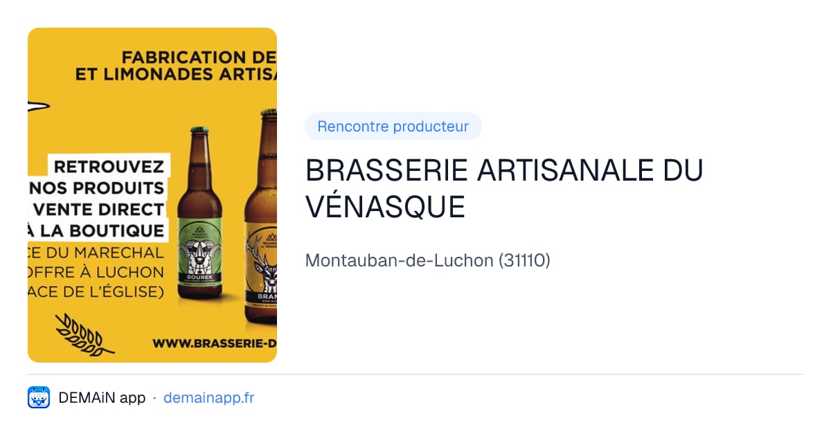 BRASSERIE ARTISANALE DU VÉNASQUE — Montauban-de-Luchon