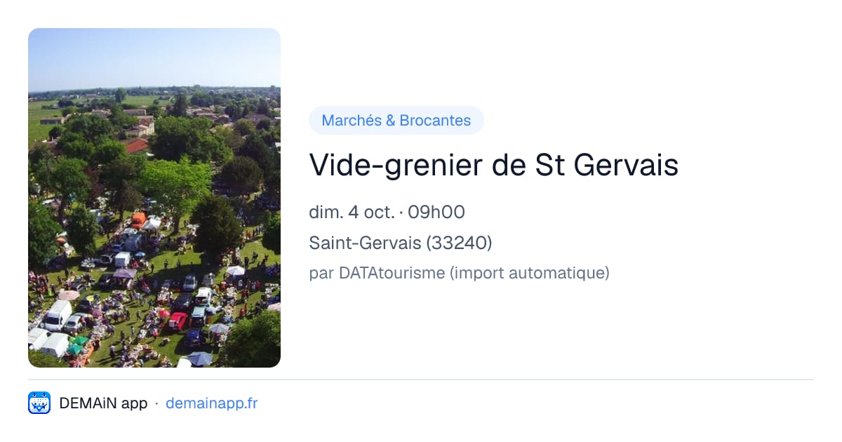 Vide-grenier de St Gervais — Saint-Gervais