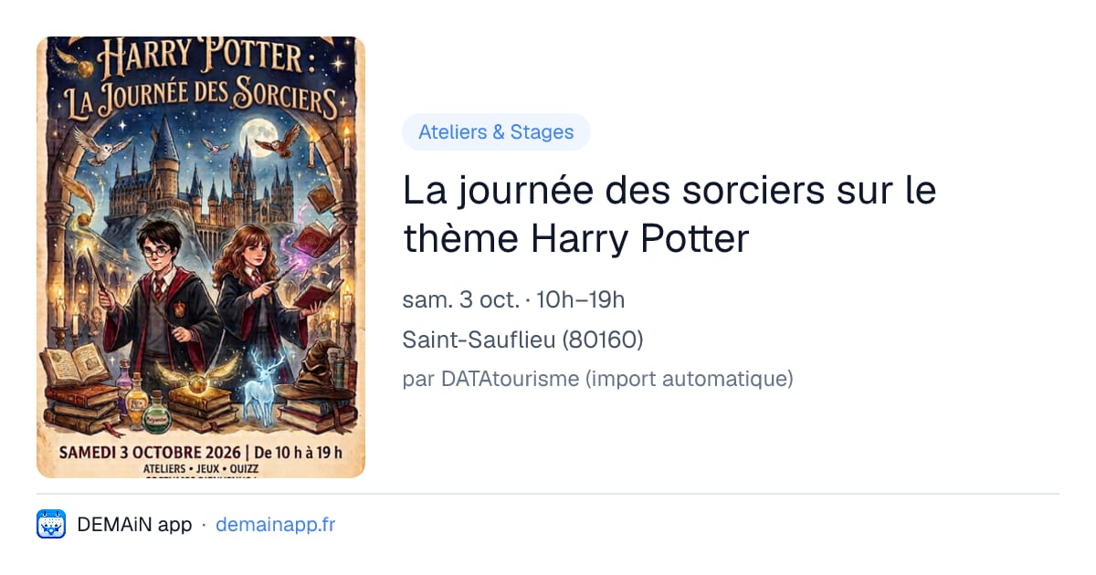 La journée des sorciers sur le thème Harry Potter — Saint-Sauflieu