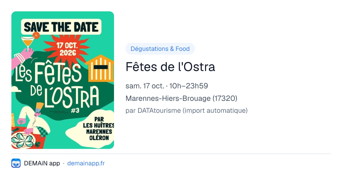 Fêtes de l'Ostra — Marennes-Hiers-Brouage