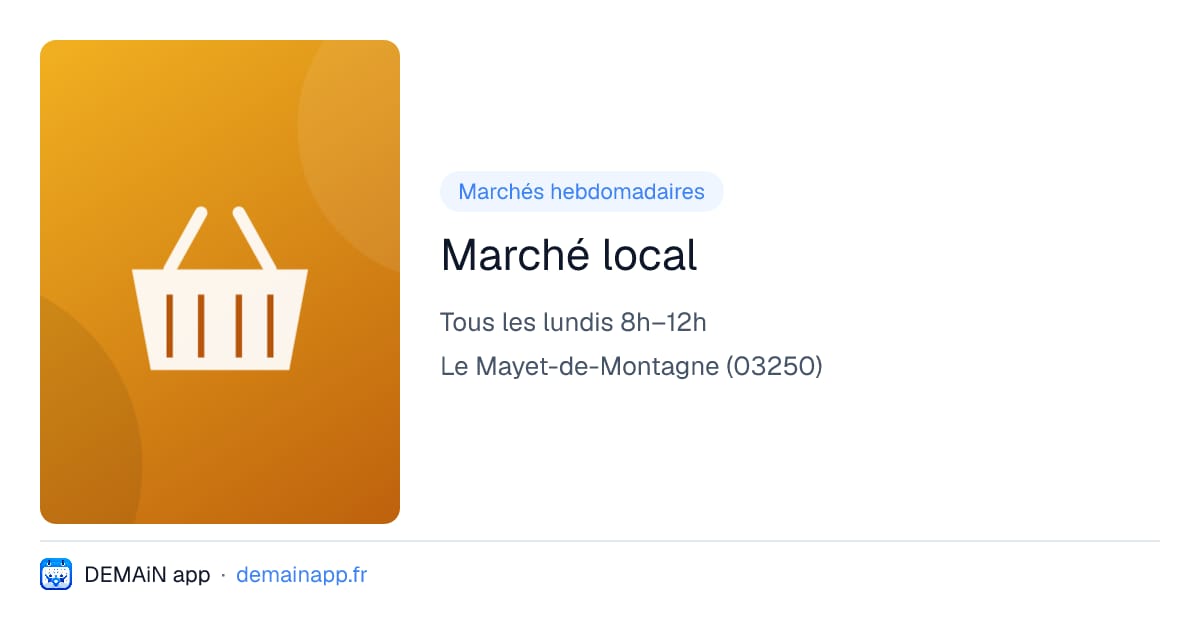 Marché local — Le Mayet-de-Montagne