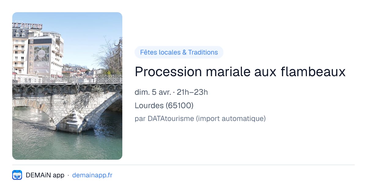 Procession mariale aux flambeaux — Lourdes