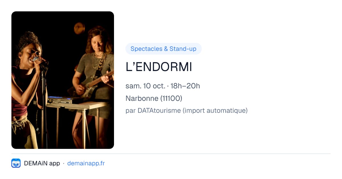 L’ENDORMI — Narbonne