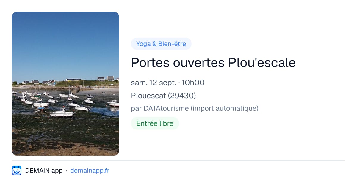 Portes ouvertes Plou'escale — Plouescat