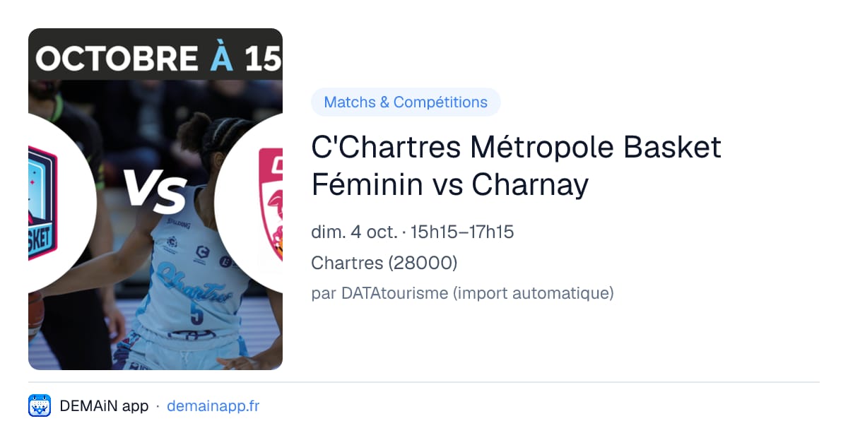 C'Chartres Métropole Basket Féminin vs Charnay — Chartres