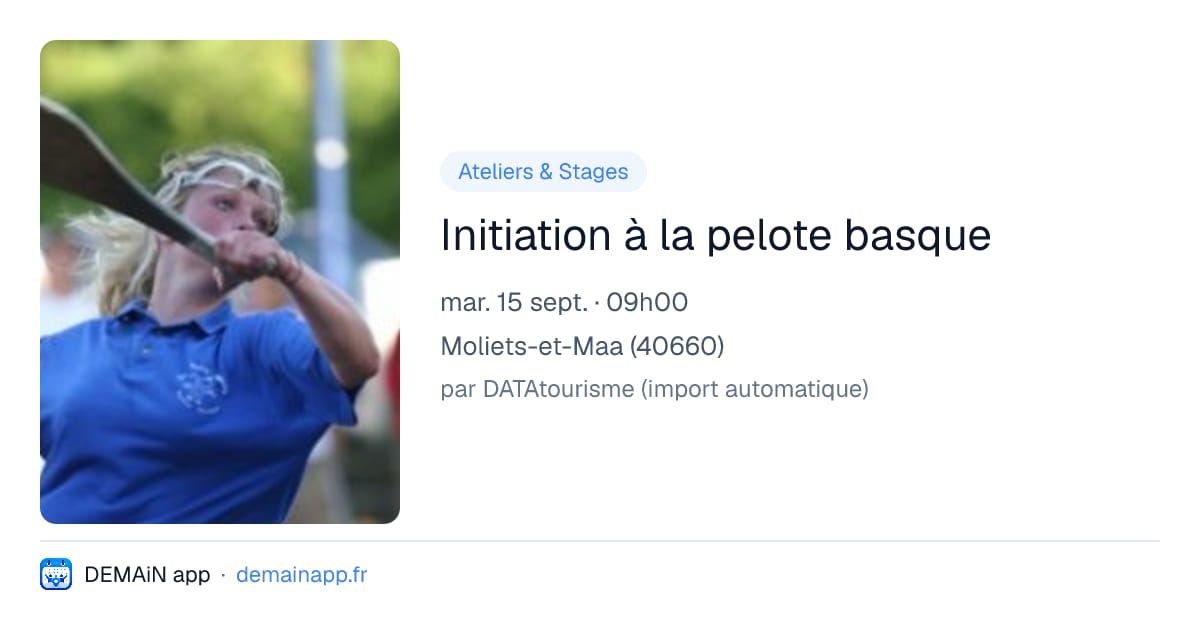 Initiation à la pelote basque — Moliets-et-Maa