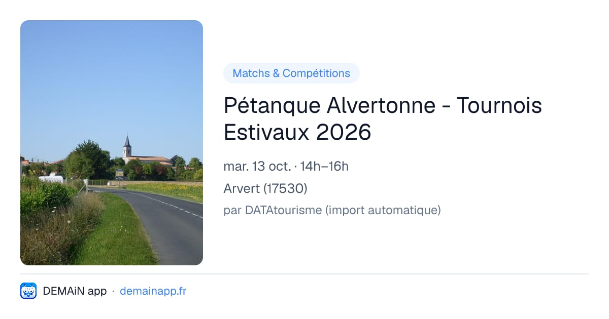 Pétanque Alvertonne - Tournois Estivaux 2026 — Arvert