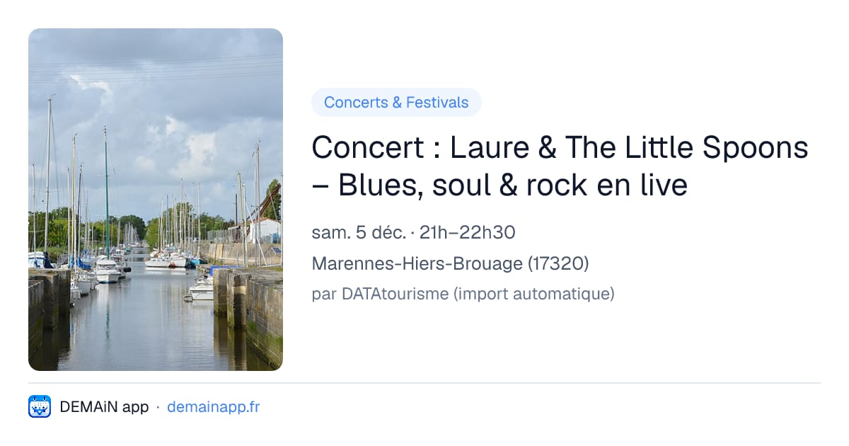 Concert : Laure & The Little Spoons – Blues, soul & rock en live — Marennes-Hiers-Brouage