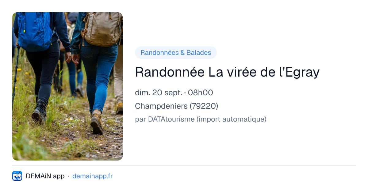 Randonnée La virée de l'Egray — Champdeniers