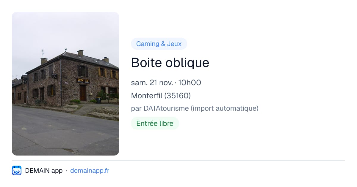 Boite oblique — Monterfil
