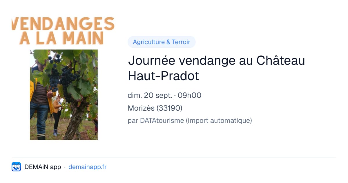 Journée vendange au Château Haut-Pradot — Morizès
