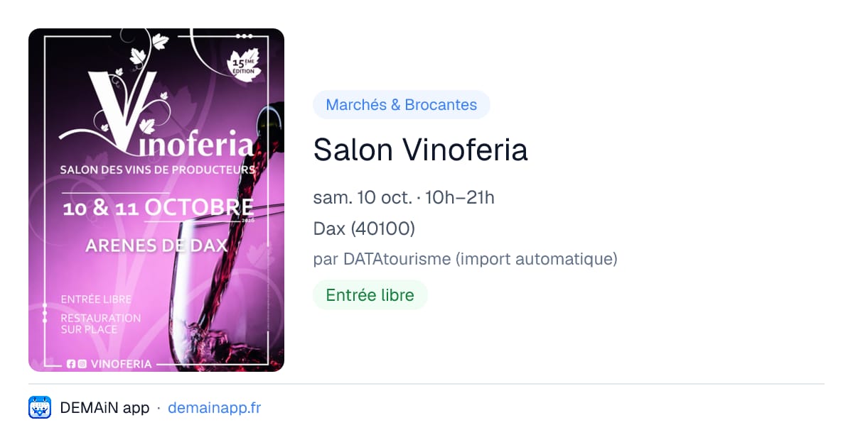 Salon Vinoferia — Dax
