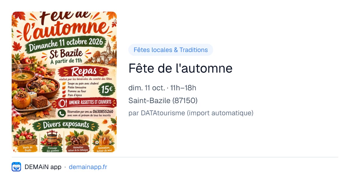 Fête de l'automne — Saint-Bazile