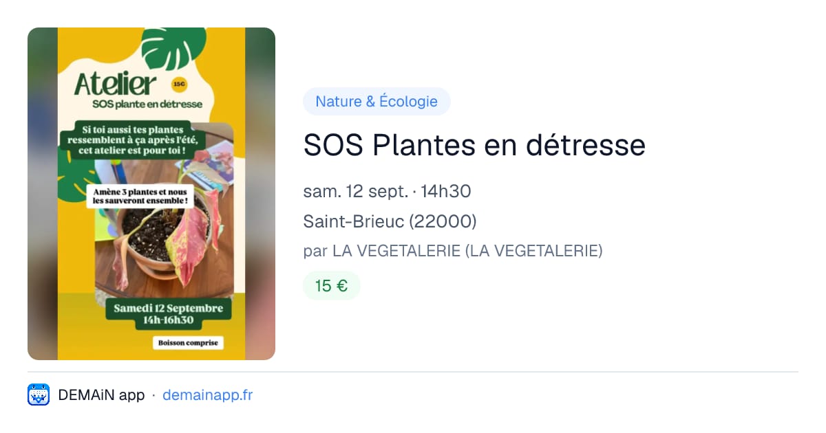 SOS Plantes en détresse — Saint-Brieuc