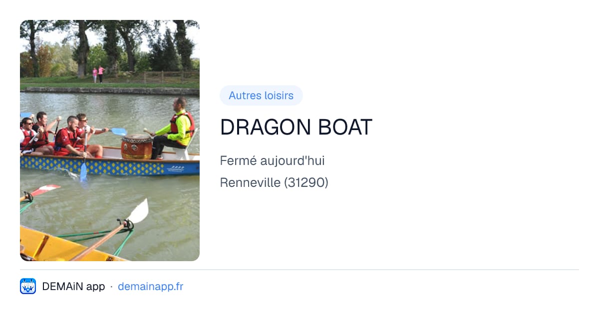 DRAGON BOAT — Renneville