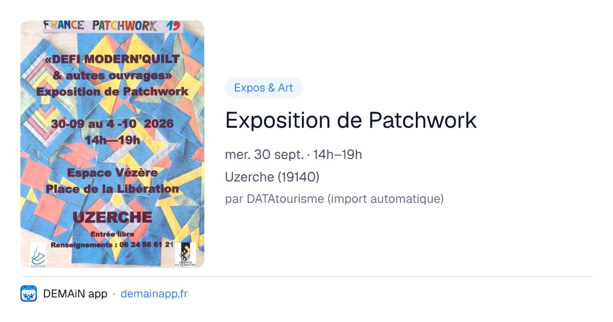 Exposition de Patchwork — Uzerche