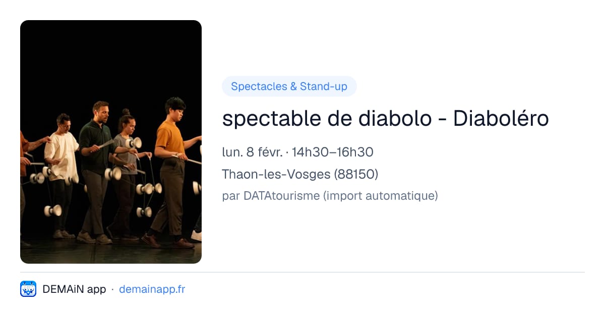 spectable de diabolo - Diaboléro — Thaon-les-Vosges