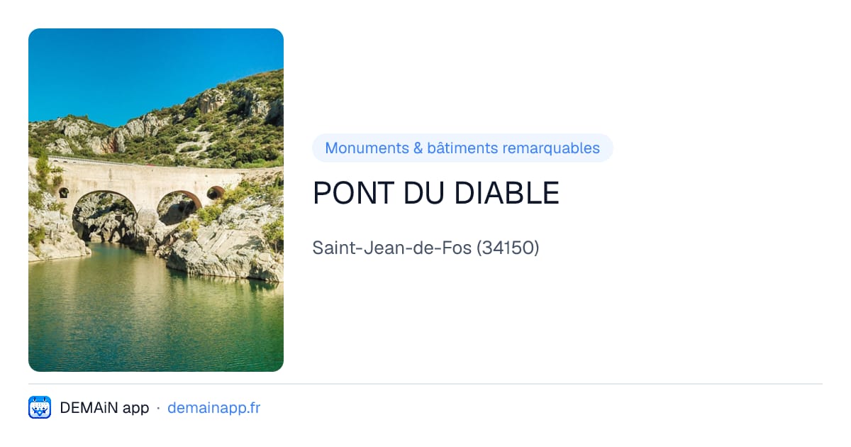 PONT DU DIABLE — Saint-Jean-de-Fos