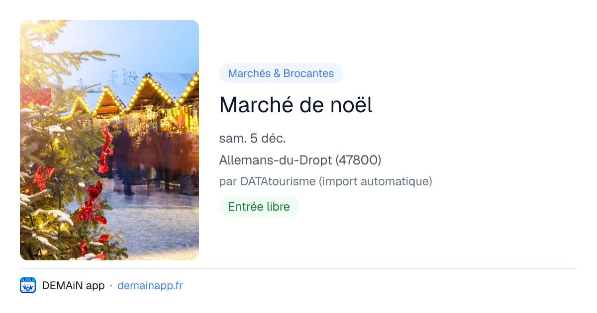 Marché de noël — Allemans-du-Dropt