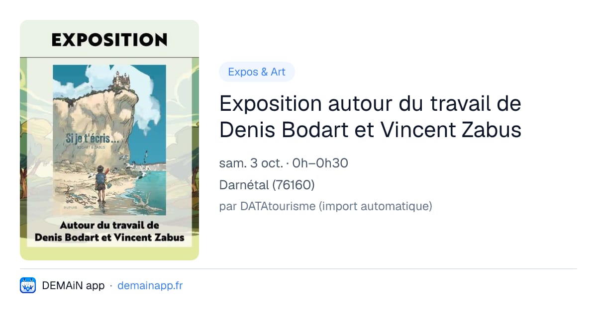 Exposition autour du travail de Denis Bodart et Vincent Zabus — Darnétal
