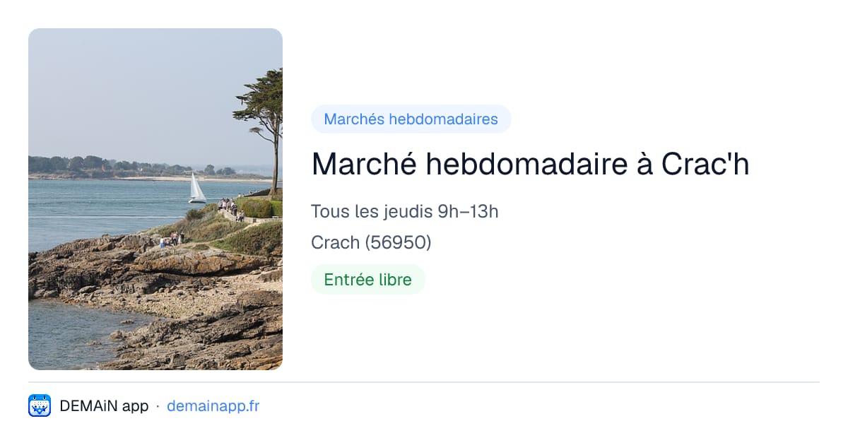 Marché hebdomadaire à Crac'h — Crach