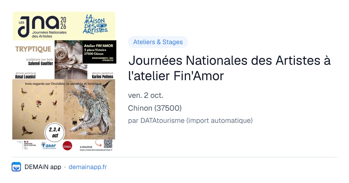Journées Nationales des Artistes à l'atelier Fin'Amor — Chinon