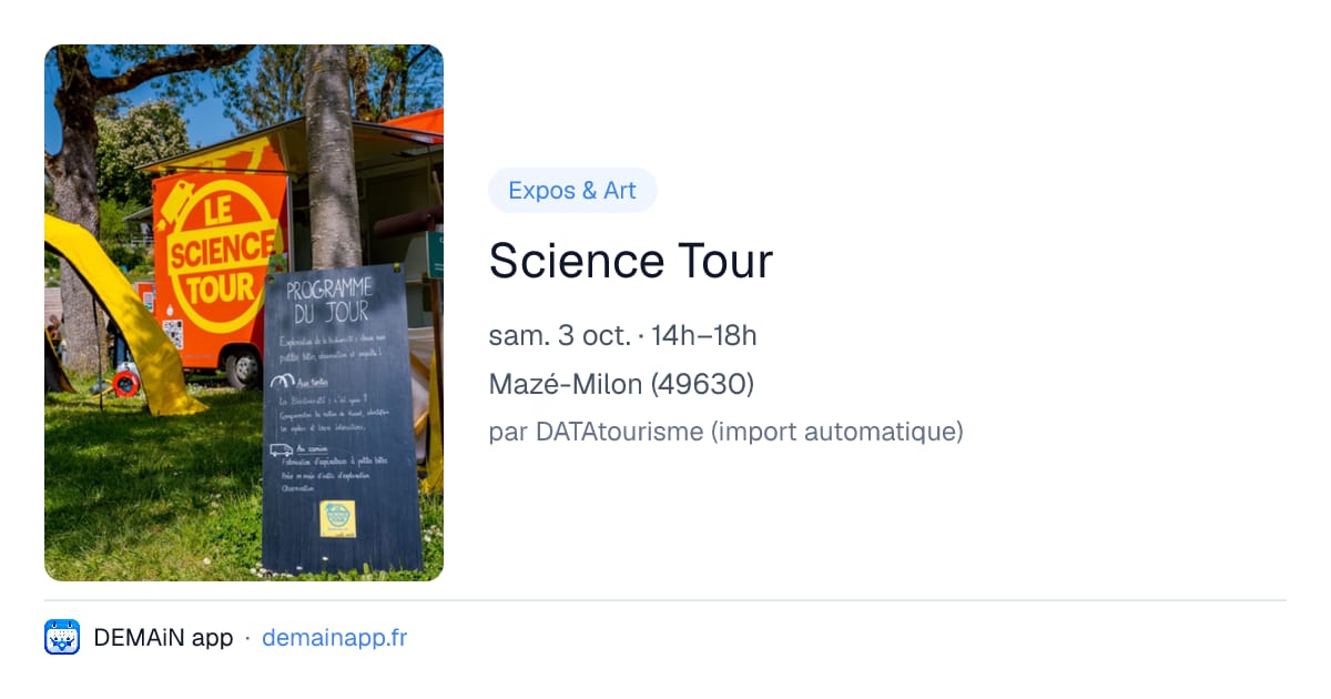 Science Tour — Mazé-Milon