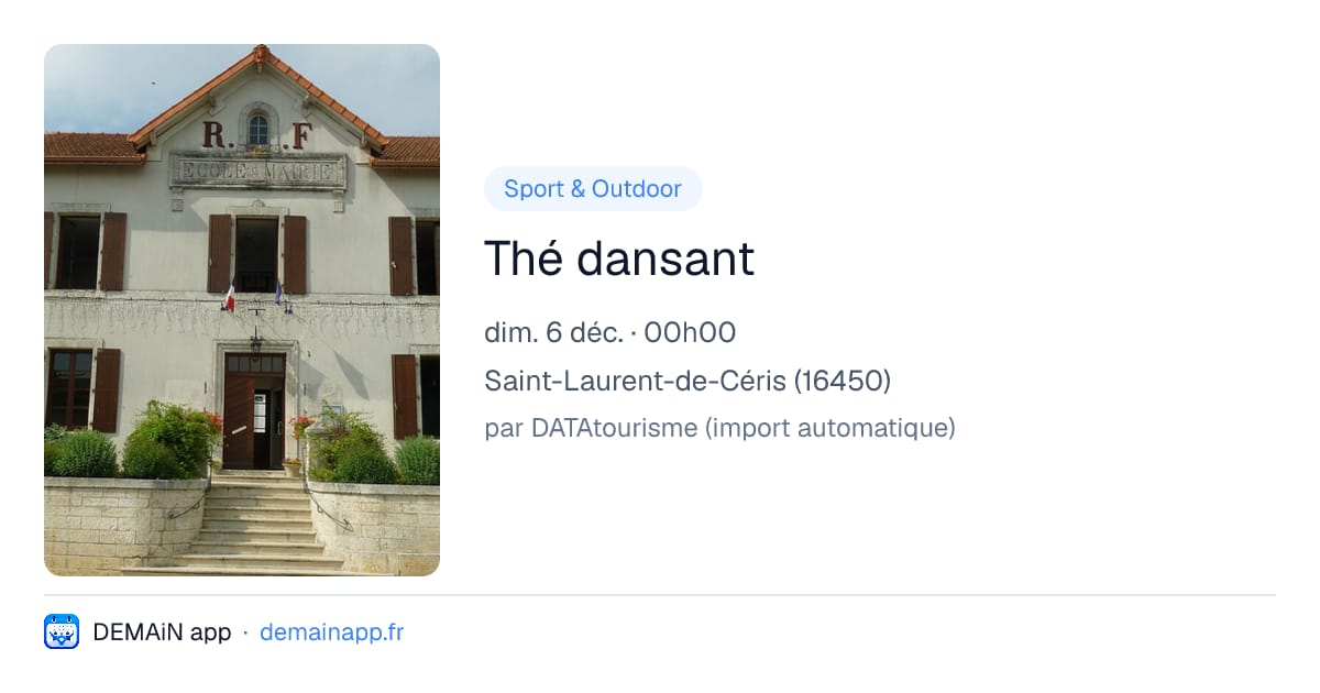 Thé dansant — Saint-Laurent-de-Céris