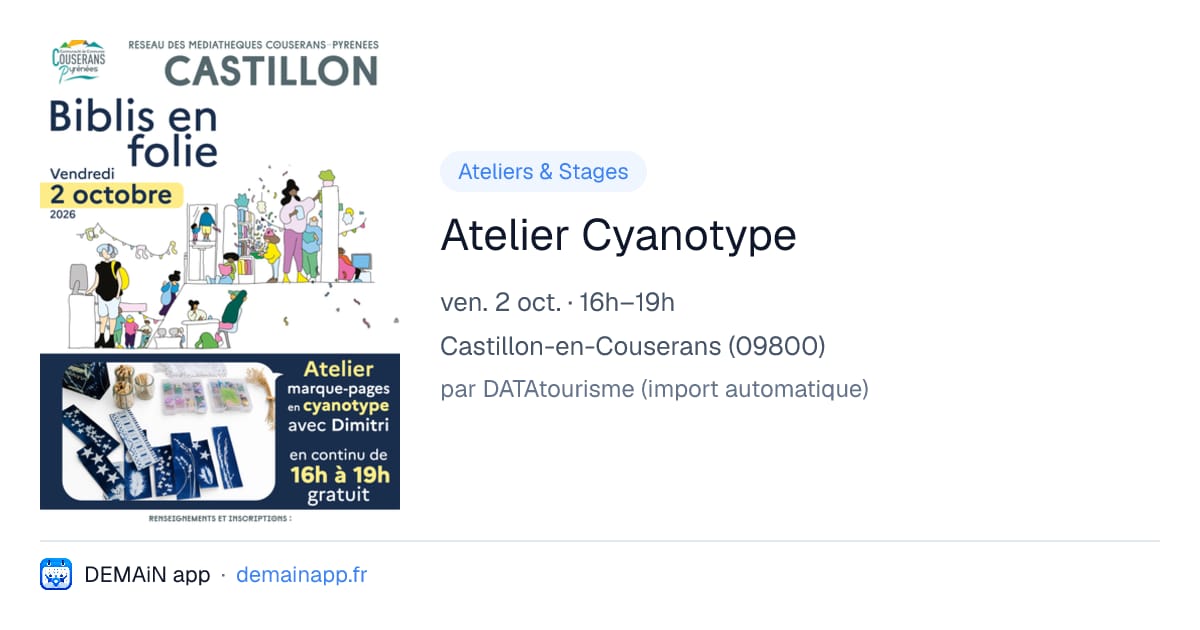Atelier Cyanotype — Castillon-en-Couserans