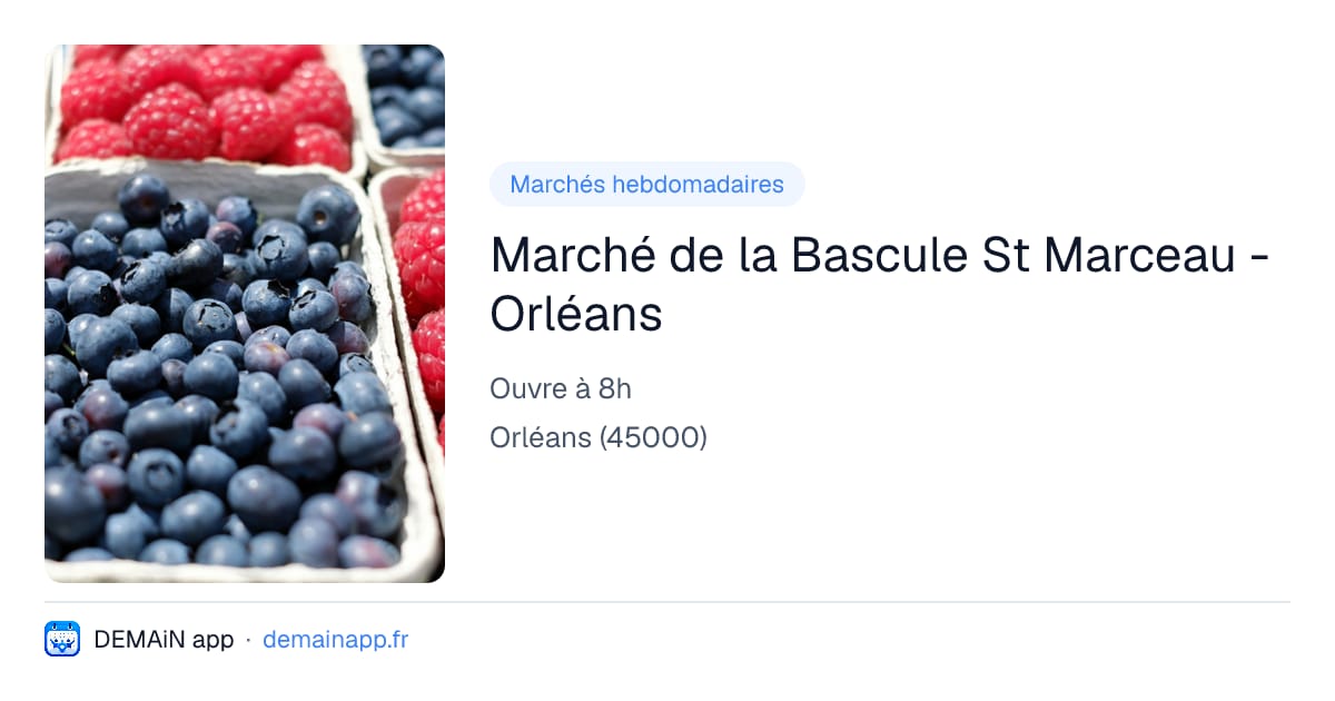 Marché de la Bascule St Marceau - Orléans — Orléans