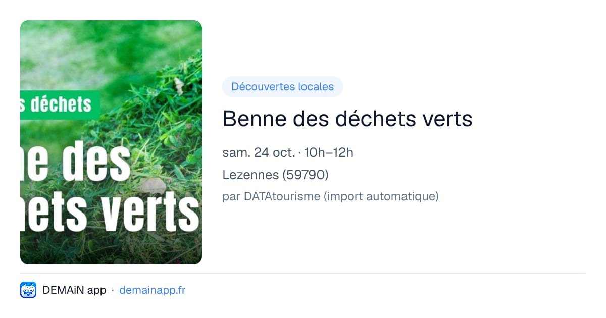 Benne des déchets verts — Lezennes