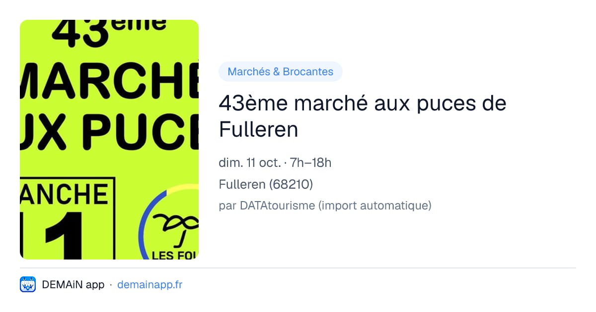 43ème marché aux puces de Fulleren — Fulleren