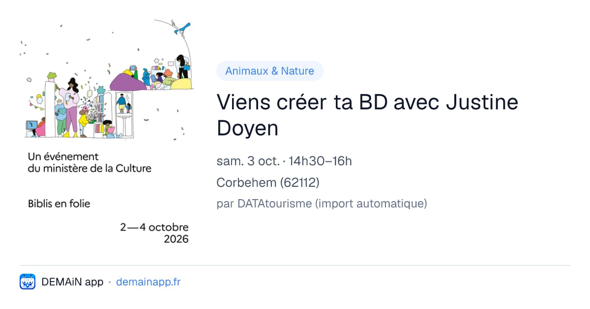 Viens créer ta BD avec Justine Doyen — Corbehem