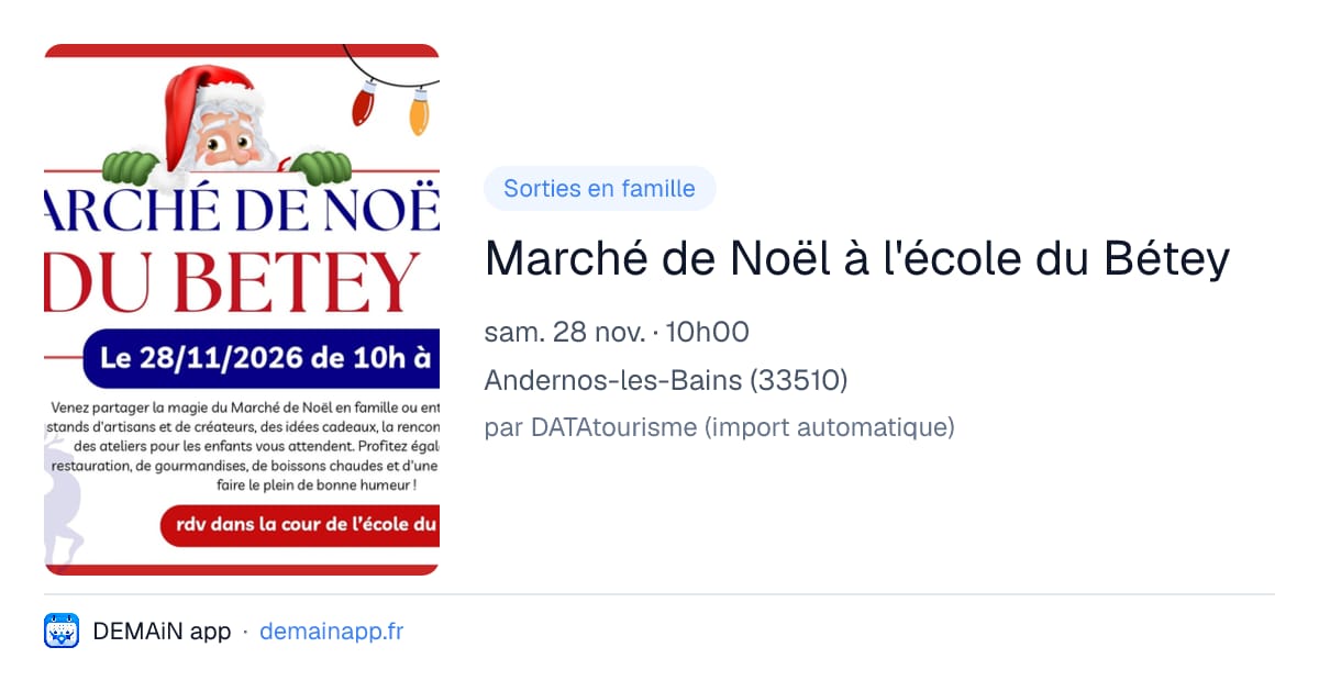 Marché de Noël à l'école du Bétey — Andernos-les-Bains