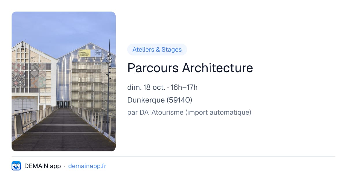 Parcours Architecture — Dunkerque