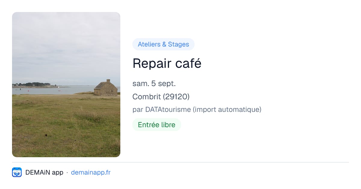 Repair café — Combrit