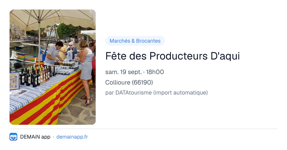 Fête des Producteurs D'aqui — Collioure