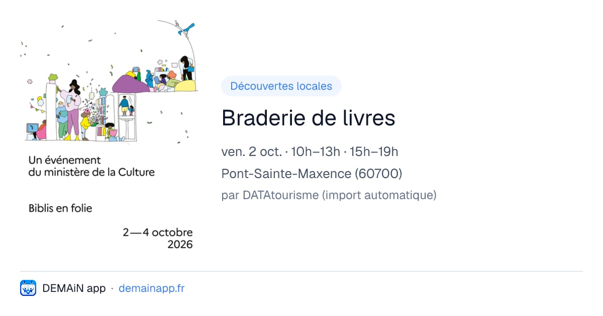 Braderie de livres — Pont-Sainte-Maxence